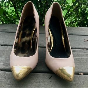 Charlotte Russe Gold Pointed Toe Heels